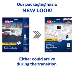Avery® Clean Edge® Printable Print-To-The_Edge Business Cards With Sure Feed® Technology, 2