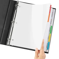 Avery® Clear Easy View Durable Plastic Dividers For 3 Ring Binders, 8-1/2