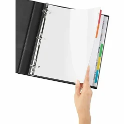 Avery® Clear Easy View Durable Plastic Dividers For 3 Ring Binders, 8-1/2
