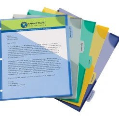 Avery® Corner Lock Write & Erase Plastic Dividers With Expandable Pockets, 9-1/4