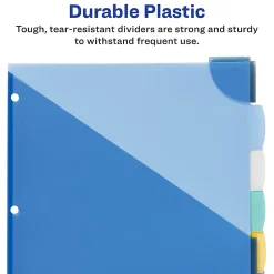 Avery® Corner Lock Write & Erase Plastic Dividers With Expandable Pockets, 9-1/4