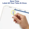 Avery® Customizable Index Maker® Dividers For 3 Ring Binder, Easy Print & Apply Clear Label Strip, 3 Tab, White, Box Of 25 Sets