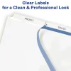 Avery® Customizable Index Maker® Dividers For 3 Ring Binder, Easy Print & Apply Clear Label Strip, 3 Tab, White, Pack Of 5 Sets