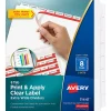 Avery® Customizable Index Maker® Extra-Wide Dividers For 3 Ring Binder, Easy Print & Apply Clear Label Strip, 8 Tab, Pack Of 5 Sets