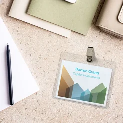 Avery® Customizable Name Badges With Clips, Rectangle, 74536, 3