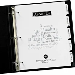 Avery® Customizable Print-On™ Dividers, 8 1/2" x 11", 5 Tabs, Pack Of 5 Sets