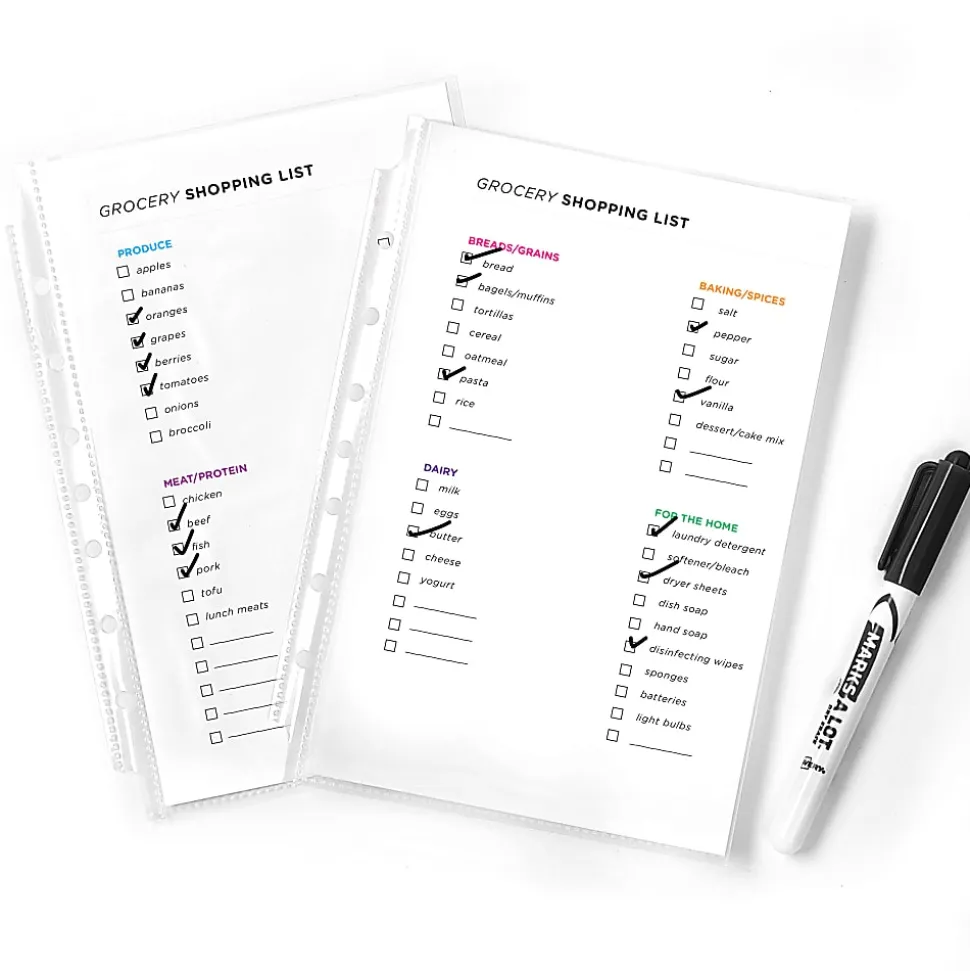 Avery® Diamond Clear Heavyweight Sheet Protectors For Mini Binders, Holds 8.5" x 5.5" Sheets, Clear, Pack Of 15