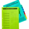 Avery® Dividers for 3 Ring Binders, 8-Tab Binder Dividers, Plastic Binder Dividers, Insertable Big Tab™, Multicolor, 1 Set (11901)