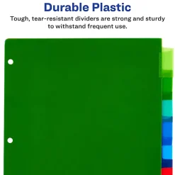 Avery® Dividers for 3 Ring Binders, 8-Tab Binder Dividers, Plastic Binder Dividers, Insertable Big Tab™, Multicolor, 1 Set (11901)