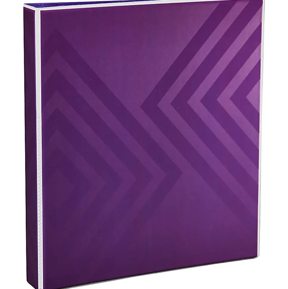 Avery® Dual Effect Heavy-Duty 3-Ring Binder, 1" Slant Rings, Plum Purple