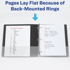 Avery® Dual Effect Heavy-Duty 3-Ring Binder, 1" Slant Rings, Navy Blue
