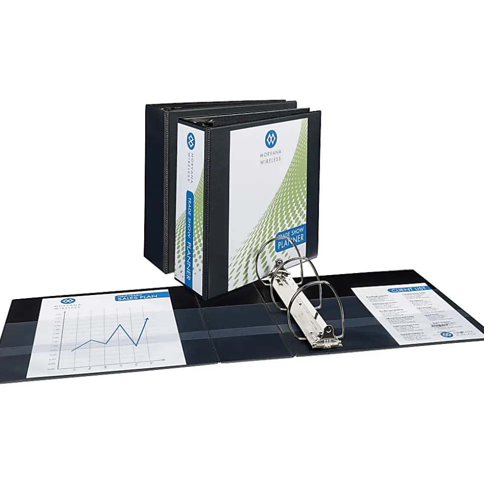 Avery® Durable View Binders- 4" Ring, 8 1/2" x 11", Black, Pack Of 3