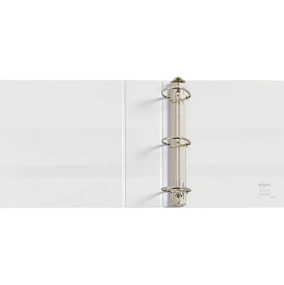 Avery® Durable View Binders, 3" Ring, 8 1/2" x 11", White, Pack Of 3