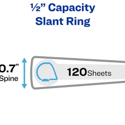 Avery® Durable View 3 Ring Binders, 0.5