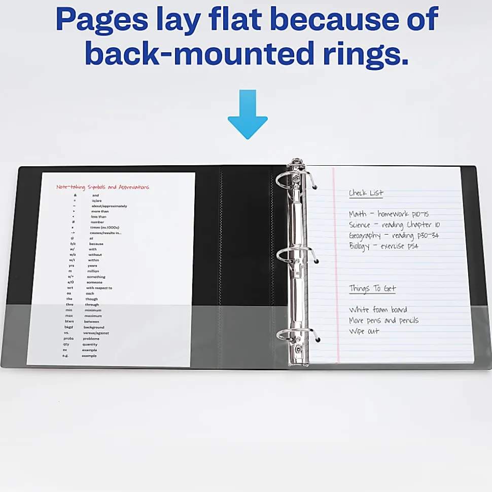 Avery® Durable View 3-Ring Binder, 2" Slant Rings, Black
