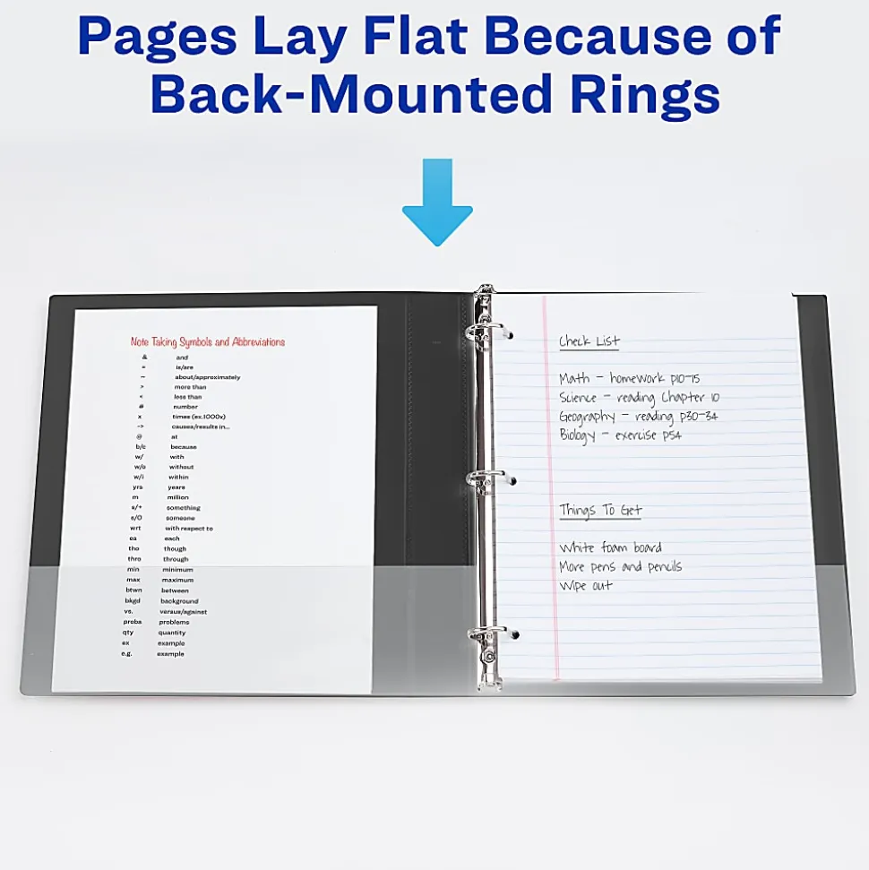 Avery® Durable View 3 Ring Binders, 2 Inch EZD® Rings, White, 1 Binder