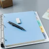 Avery® Durable Write-On Plastic Dividers With Erasable Tabs, 8 1/2" x 11", Multicolor, 5 Tabs