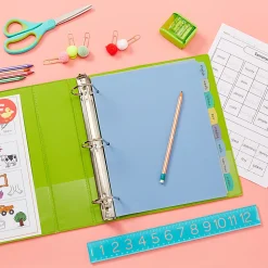 Avery® Durable Write-On Plastic Dividers With Erasable Tabs, 8 1/2" x 11", Multicolor, 8 Tabs