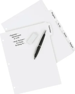 Avery® Durable Write-On Plastic Dividers With Erasable Tabs, 8 1/2