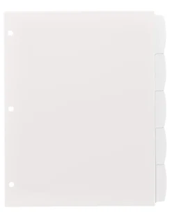 Avery® Durable Write-On Plastic Dividers With Erasable Tabs, 8 1/2