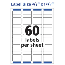 Avery® Easy Peel® Address Labels With Sure Feed® Technology, 5195, Rectangle, 2/3