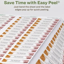 Avery® Easy Peel® EcoFriendly Permanent Inkjet/Laser Return Address Labels, 48467, 1/2