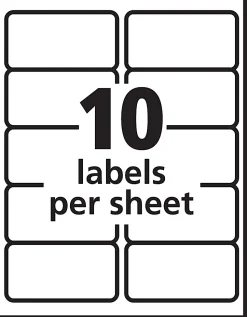 Avery® EcoFriendly Permanent Shipping Labels, 48263, 100% Recycled, 2" x 4", White, Pack Of 250