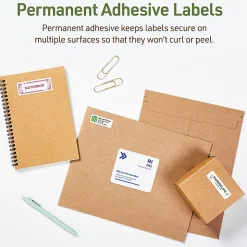 Avery® EcoFriendly Recycled Labels, Rectangle, 2/3" x 1-3/4", Matte White, Pack Of 600