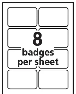 Avery® EcoFriendly 100% Recycled Name Badges, 2 1/3