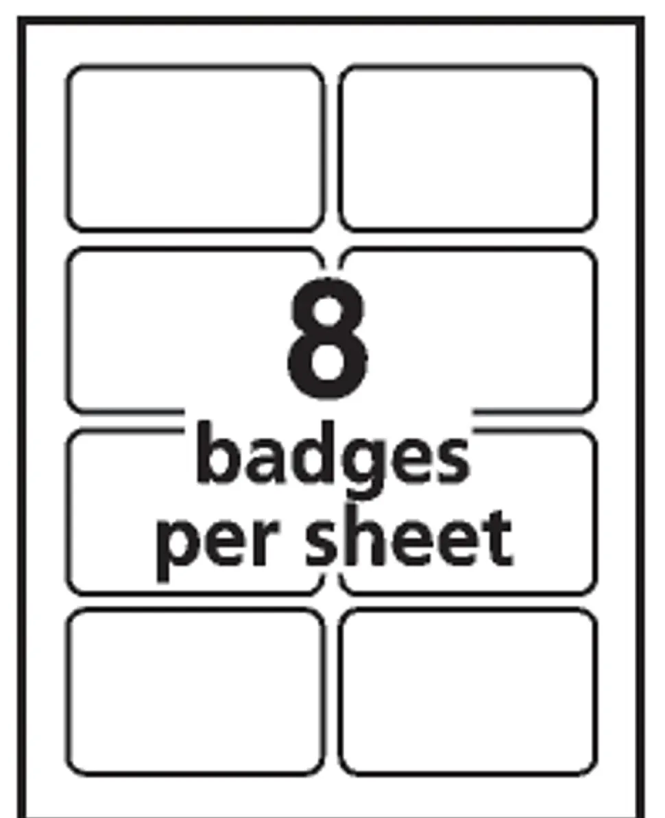 Avery® EcoFriendly 100% Recycled Name Badges, 2 1/3" x 3 3/8", White, Pack Of 160