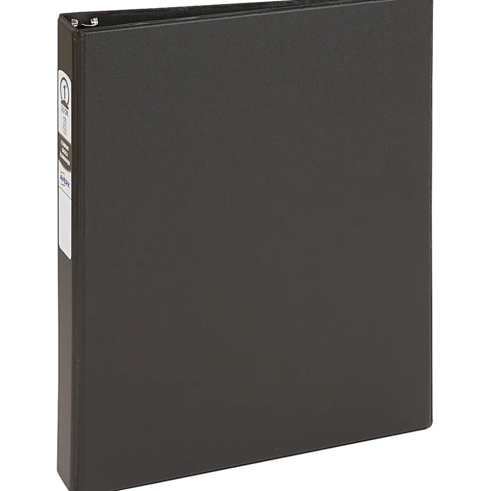 Avery® Economy 3-Ring Binder, 1" Round Rings, Black
