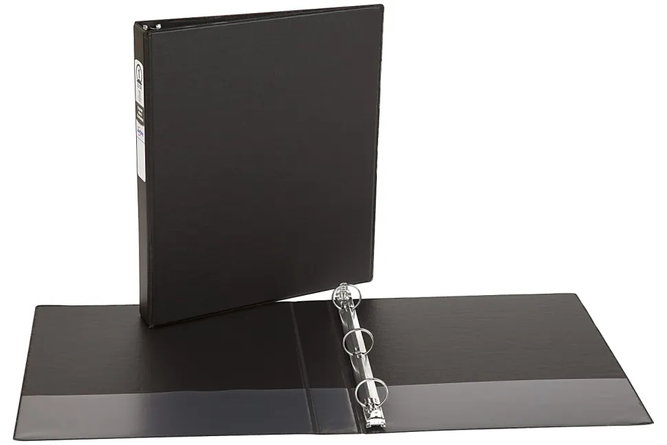 Avery® Economy 3-Ring Binder, 1" Round Rings, Black