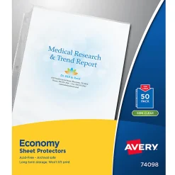 Avery® Economy Sheet Protectors, Top Load, 8-1/2