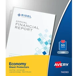 Avery® Economy Sheet Protectors, Top Load, 8-1/2" x 11", Clear, 50 Document Protectors