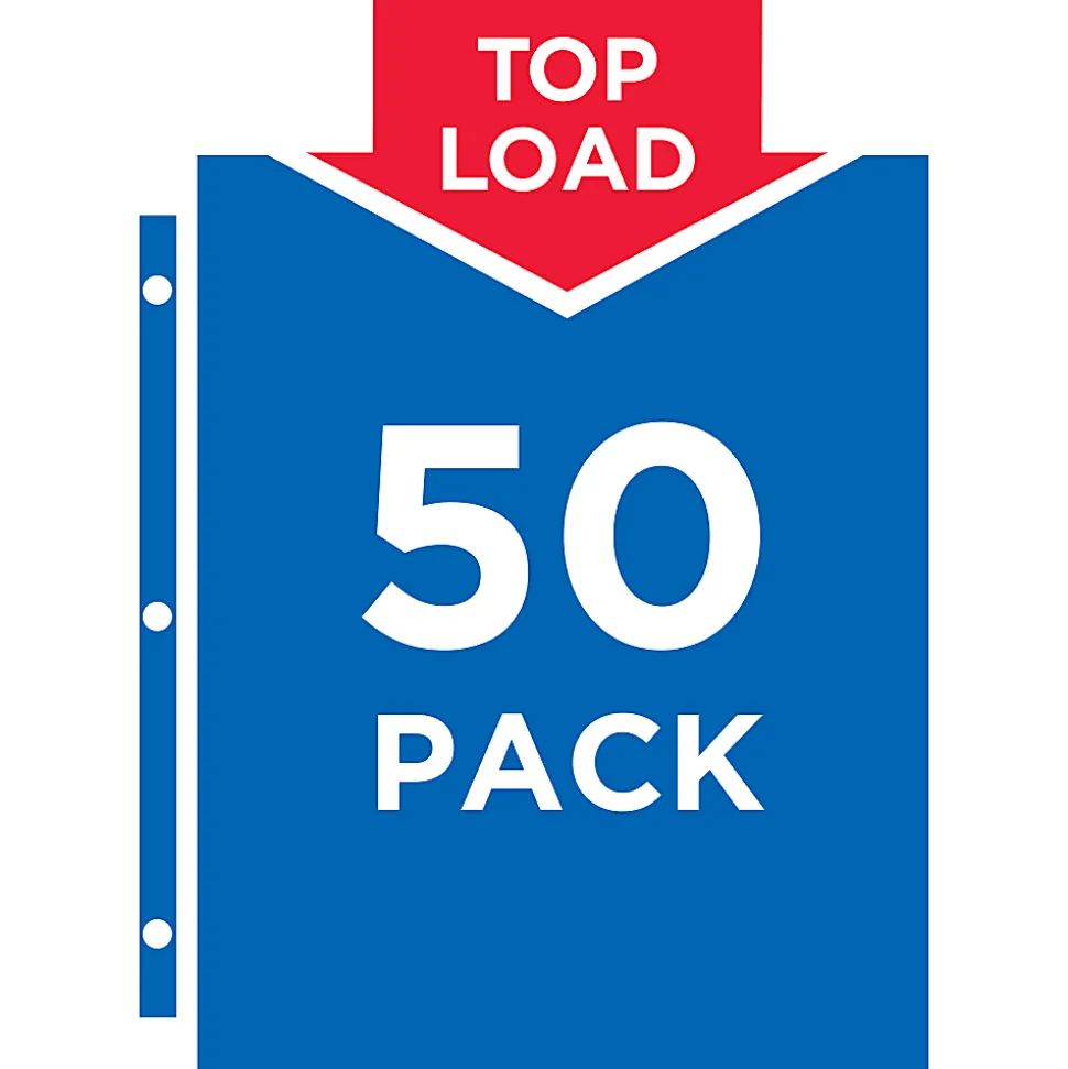 Avery® Economy Sheet Protectors, Top Load, 8-1/2" x 11", Clear, 50 Document Protectors