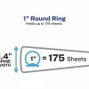 Avery® Economy View Binder, 1" Ring, 8 1/2" x 11", Black, Pack Of 4