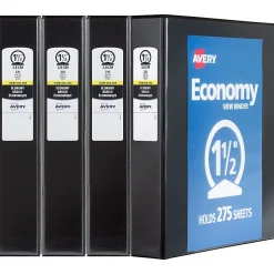 Avery® Economy View 3 Ring Binders, 1-1/2