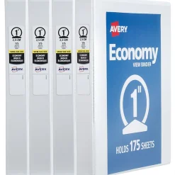 Avery® Economy View 3 Ring Binders, 1