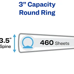 Avery® Economy View 3 Ring Binders, 3