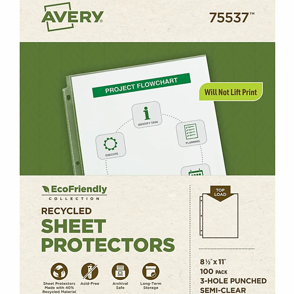 Avery® Economy-Weight Sheet Protectors, Box Of 100