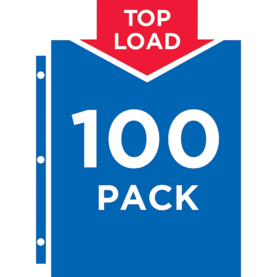 Avery® Economy Weight Sheet Protectors, 8 1/2" x 11", Top Loading, Semi-Clear, Pack Of 100