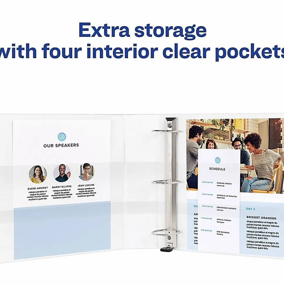 Avery® Extra-Wide Heavy-Duty View 3-Ring Binder With Locking One-Touch EZD™ Rings, 2" D-Rings, 40% Recycled, White