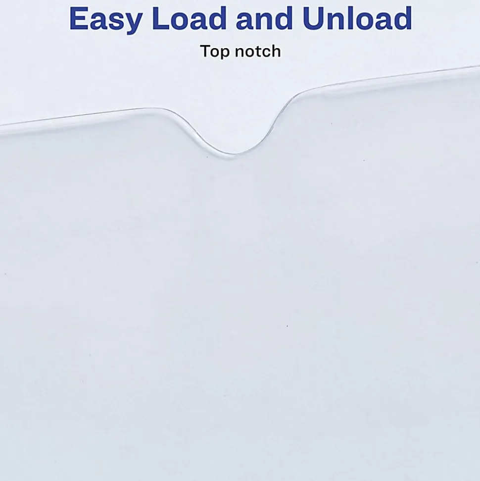 Avery® File Envelopes, Travel Document Organizer, Holds Up To 60 Sheets, 9" x 12", Clear, 10 Vinyl Envelopes