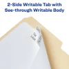 Avery® Filing Ultra Tabs®, 3" x 1.5", 24 Repositionable File Tabs, 2-Side Writable, White