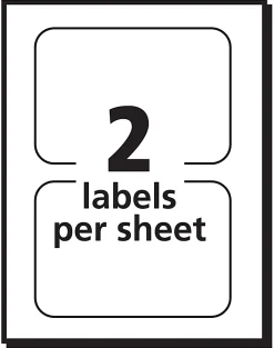 Avery® Flexible Name Badge Labels, 2 1/3