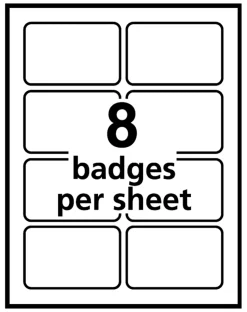 Avery® Flexible Name Badge Labels, 2 1/3