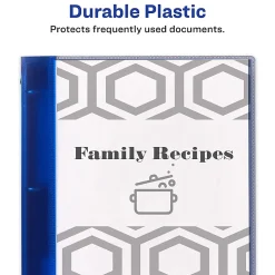 Avery® Flexible View 3 Ring Binder, 1" Round Rings, Blue, Pack Of 12 Binders