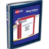 Avery® Flexi-View® 3 Ring Binder, 1" Round Rings, Blue, 1 Binder
