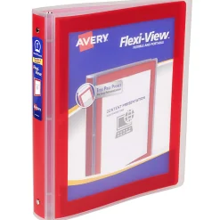 Avery® Flexi-View® 3 Ring Binder, 1