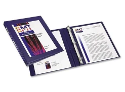 Avery® Frame View 3-Ring Binder With Locking One-Touch EZD™ Rings, 1/2" D-Rings, 50% Recycled, Navy